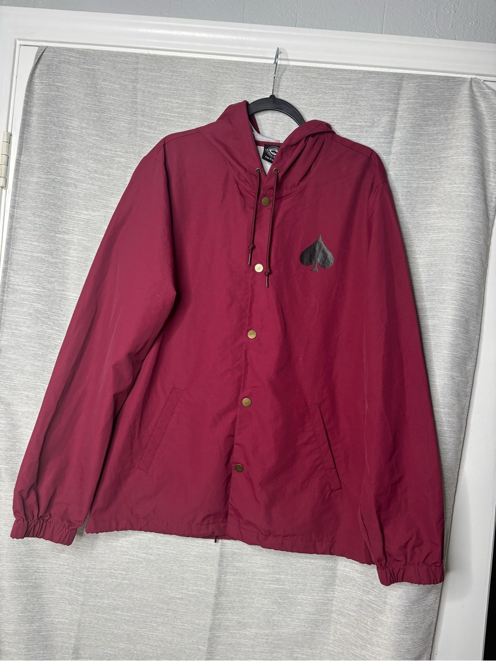 Thrasher Burgundy Hooded Windbreaker Jacket